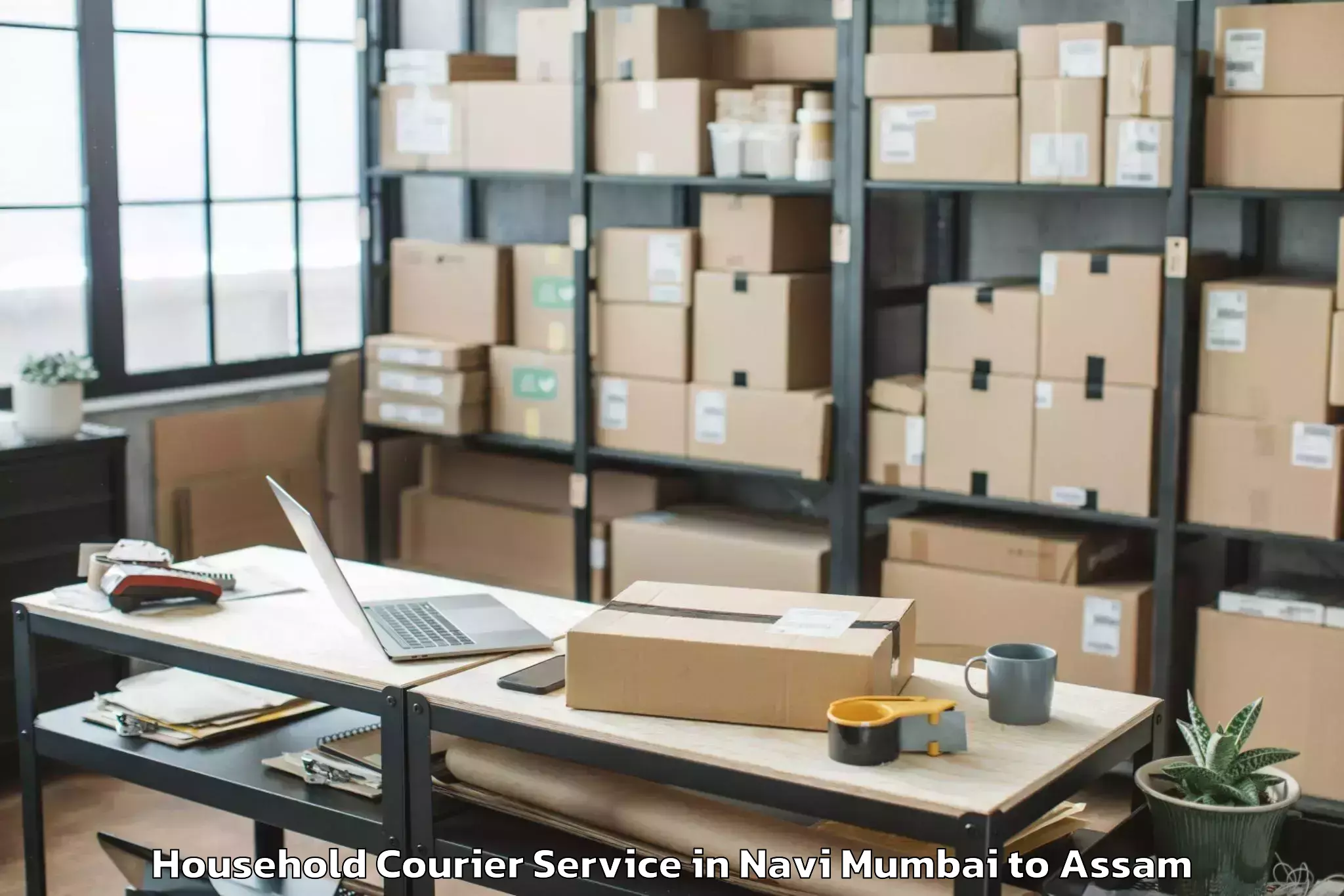 Book Navi Mumbai to Kharupetia Household Courier Online